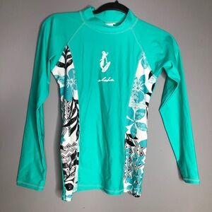 Kids RashGuard, Size 12, Color Aqua